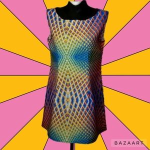 Halloween Costume Psychedelic Hippie 60's Costume Cosplay Dress Size M